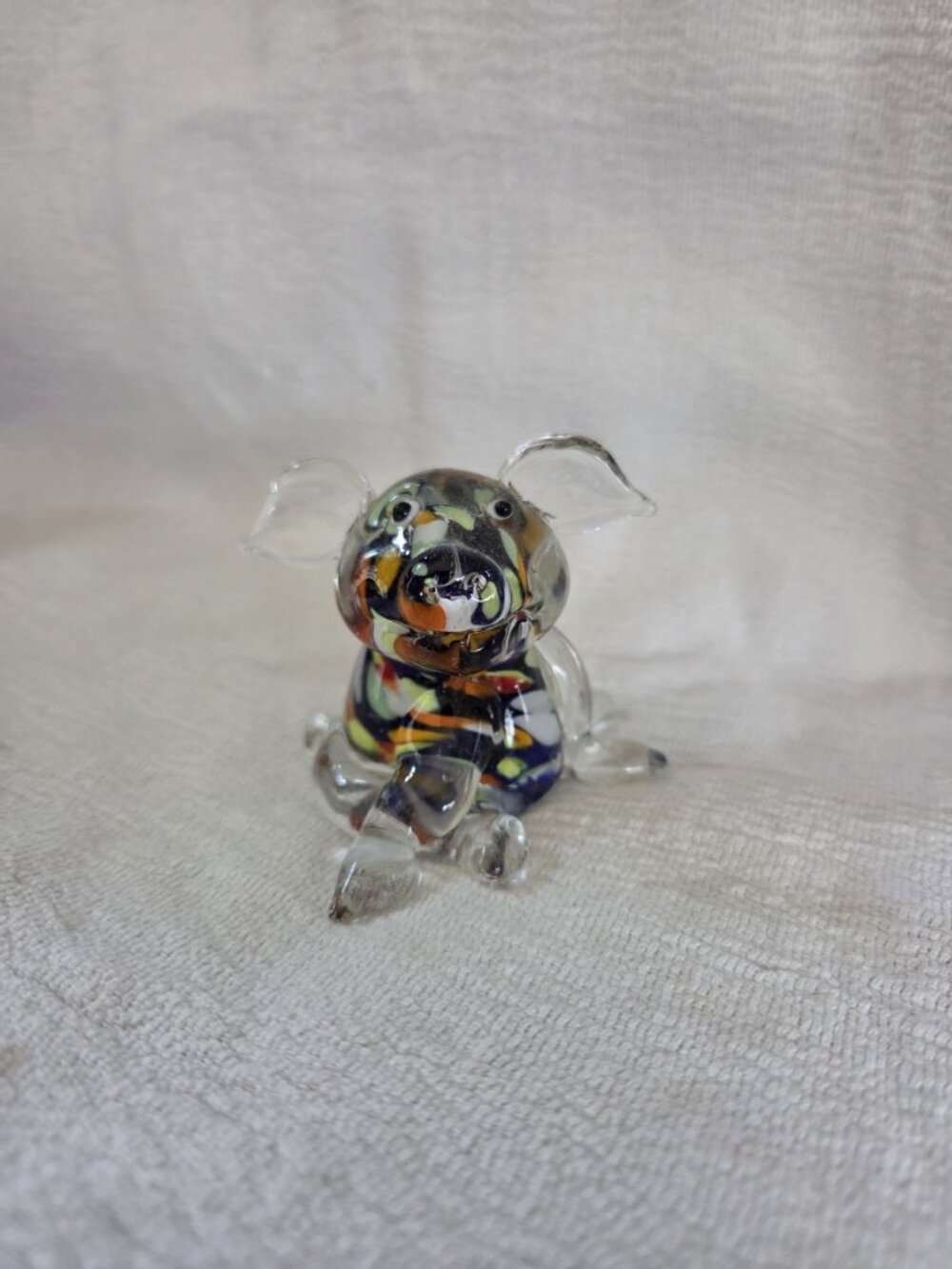 Vintage‎ Fitz and Floyd Glass Menagerie Series Spotted Pig